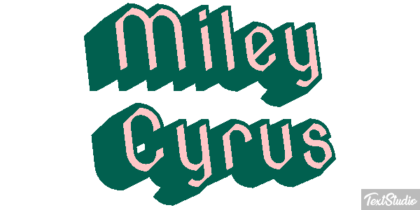 Miley Cyrus Efecto de texto