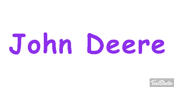 John Deere Texteffekt