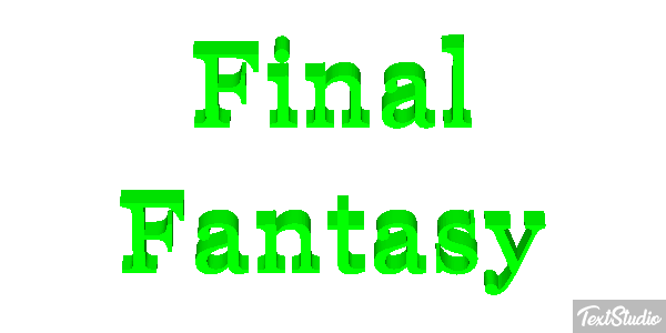 Final Fantasy Efeito do texto
