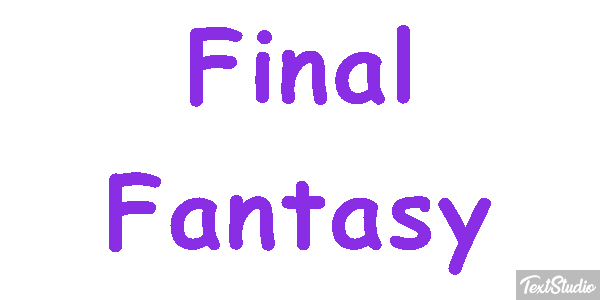 Final Fantasy Efeito do texto