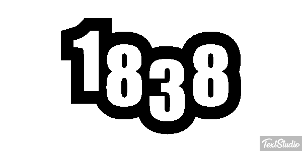 1838 Tekst effect