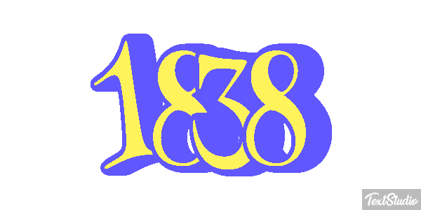 1838 Tekst effect