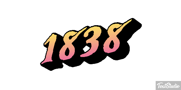 1838 Tekst effect