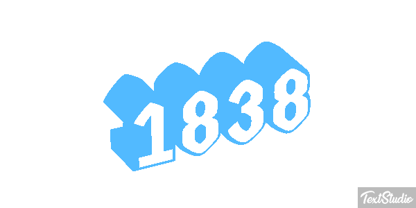 1838 Tekst effect