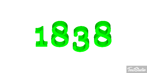 1838 Tekst effect