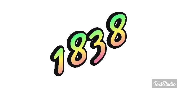 1838 Tekst effect
