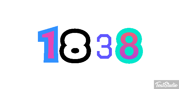 1838 Tekst effect