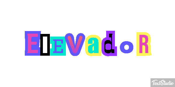 Elevador Efeito do texto