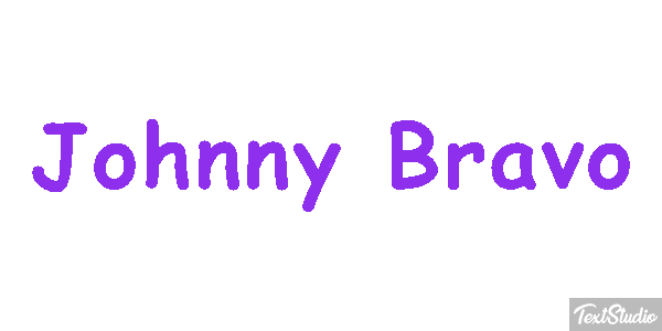 Johnny Bravo Effetto testo