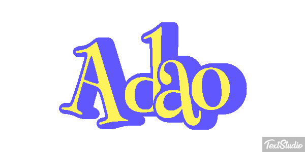 Adão Text effect