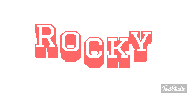 Rocky Text effect