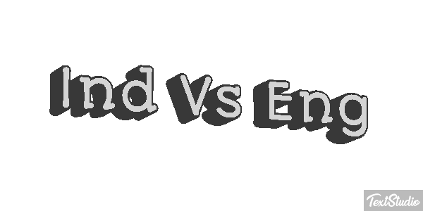 Ind Vs Eng Efecto de texto