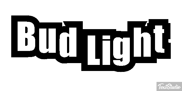 Bud Light Tekst effect