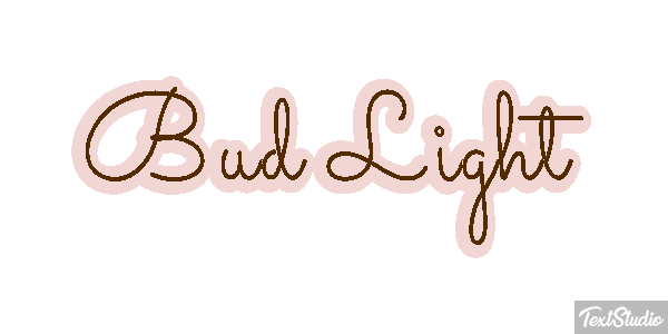 Bud Light Tekst effect