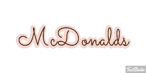 McDonald’s Text effect