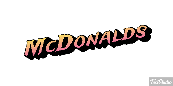 McDonald’s Text effect