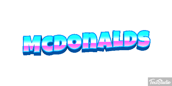 McDonald’s Text effect