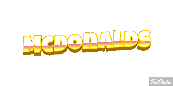 McDonald’s Text effect