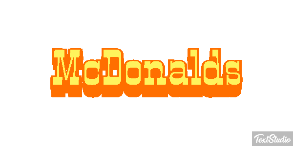 McDonald’s Text effect