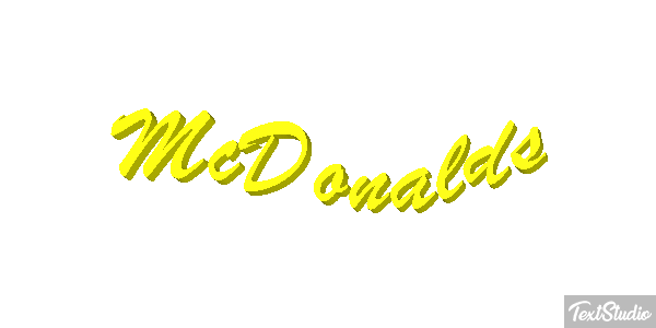 McDonald’s Text effect