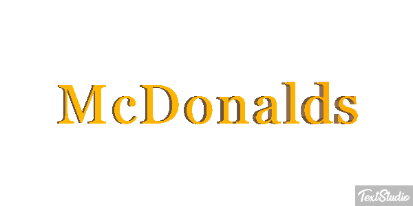 McDonald’s Text effect