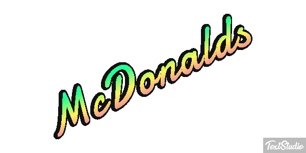 McDonald’s Text effect