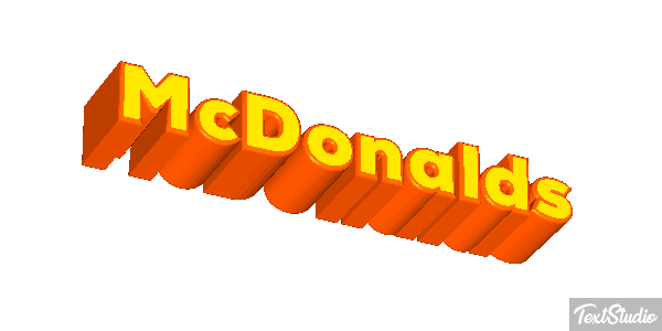 McDonald’s Text effect
