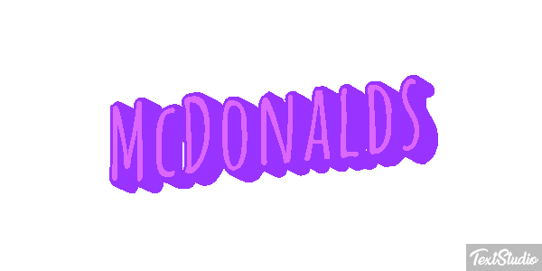 McDonald’s Text effect