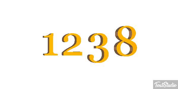 1238 Text effect