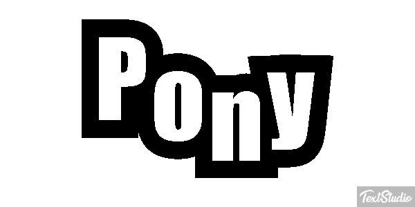 Pony Tekst effect