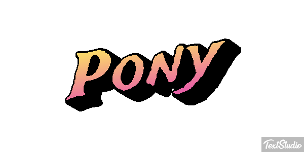 Pony Tekst effect