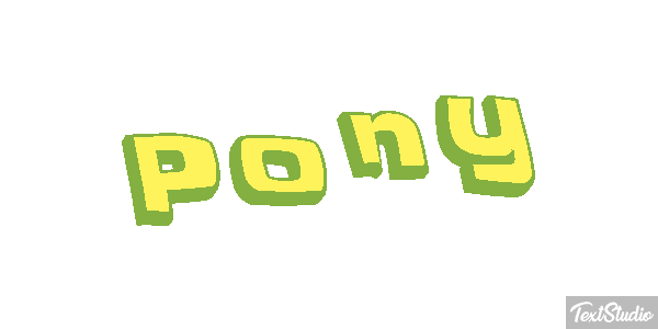 Pony Tekst effect
