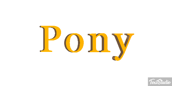 Pony Tekst effect