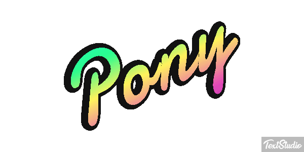 Pony Tekst effect