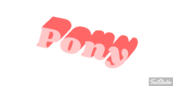 Pony Tekst effect