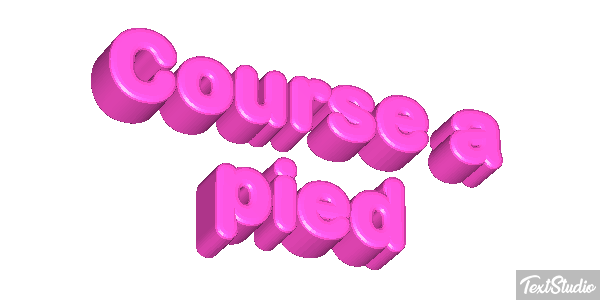 Course à pied Effet de texte