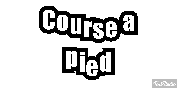 Course à pied Effet de texte
