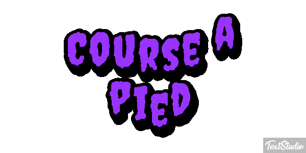 Course à pied Effet de texte