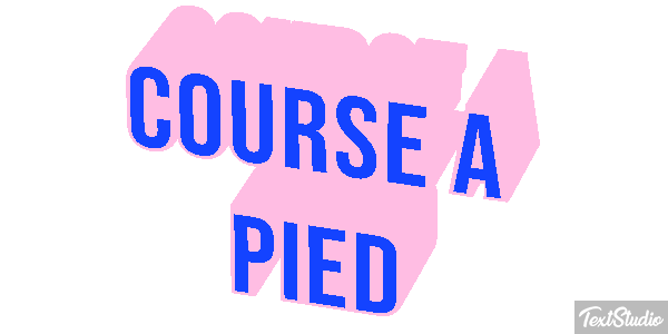 Course à pied Effet de texte