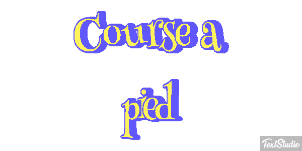 Course à pied Effet de texte