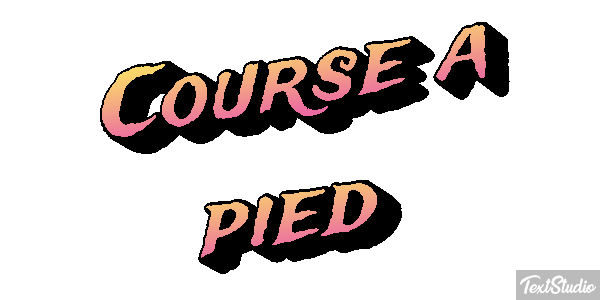 Course à pied Effet de texte