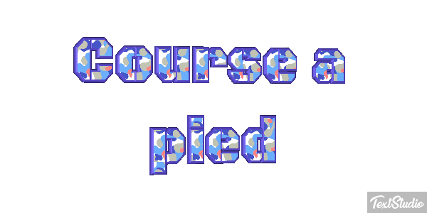 Course à pied Effet de texte