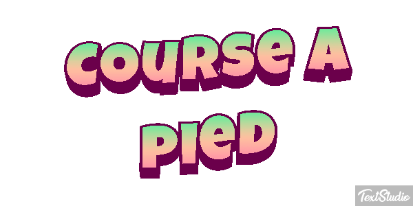 Course à pied Effet de texte