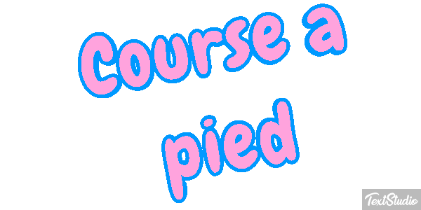 Course à pied Effet de texte