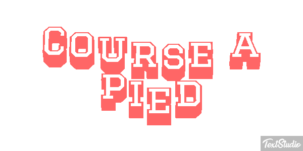 Course à pied Effet de texte