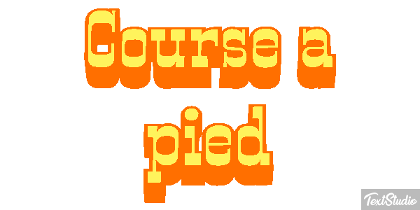 Course à pied Effet de texte