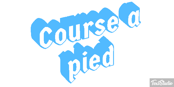 Course à pied Effet de texte