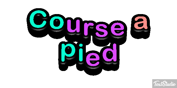 Course à pied Effet de texte