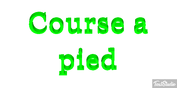 Course à pied Effet de texte