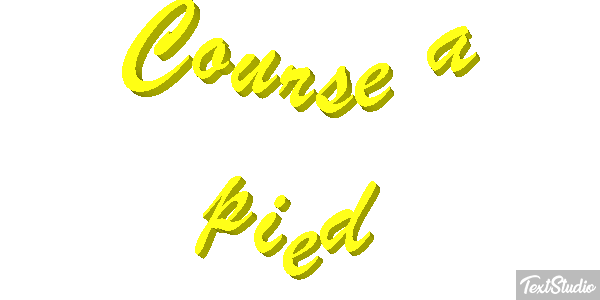 Course à pied Effet de texte